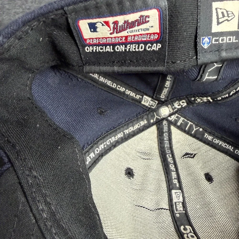 New Era 59FIFTY Boston Red Sox Hat MLB Authentic On-Field Navy Blue Fitted 7 1/4